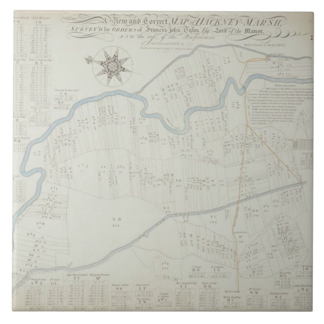 Carreau Une nouvelle et correcte carte du marais de (Devant)
