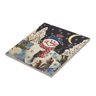 Carreau "Une nuit magique dans la neige"