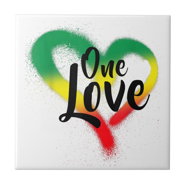 Carreau Une Seule Amour Une Seule Vibration Reggae (Devant)