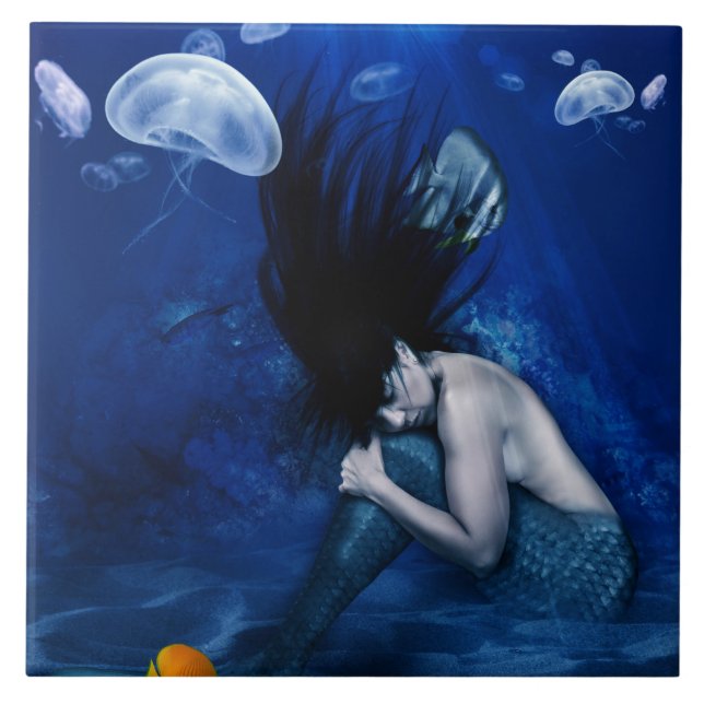 Carreau Une sirène dort au fond de l'océan (Devant)