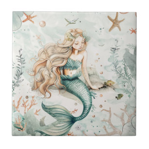 Carreau Une sirène mignonne
