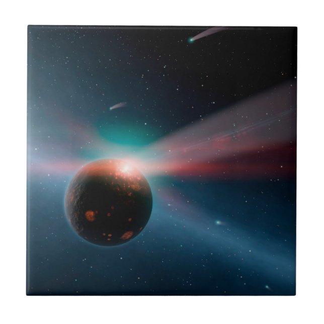 Carreau Une Tempête De Comètes Dans Le Système Eta Corvi. (Devant)