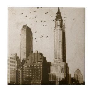 Carreau Une volée de voler d'oiseaux