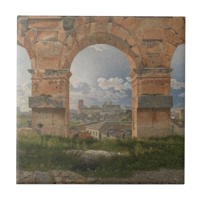 Carreau Une vue à travers trois arches du Colisée (Devant)