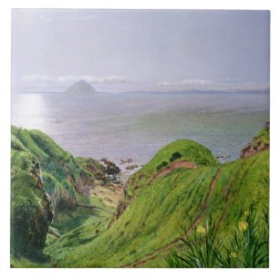 Carreau Une vue d'Ailsa Craig et l'île d'Arran, 1860