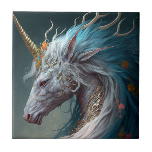 Carreau Unicorn Dragon Imaginaire Art