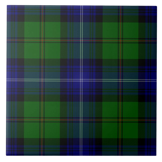 Carreau Urquhart tartan bleu vert plaid (Devant)