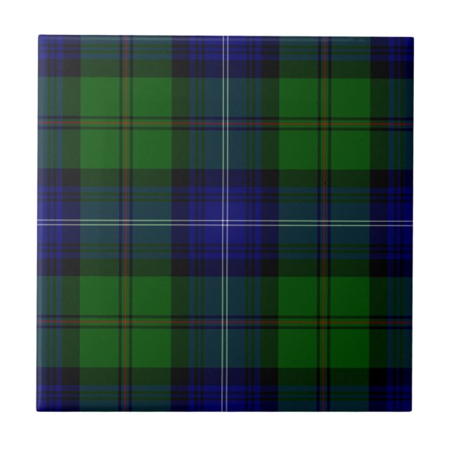 Carreau Urquhart tartan bleu vert plaid (Devant)