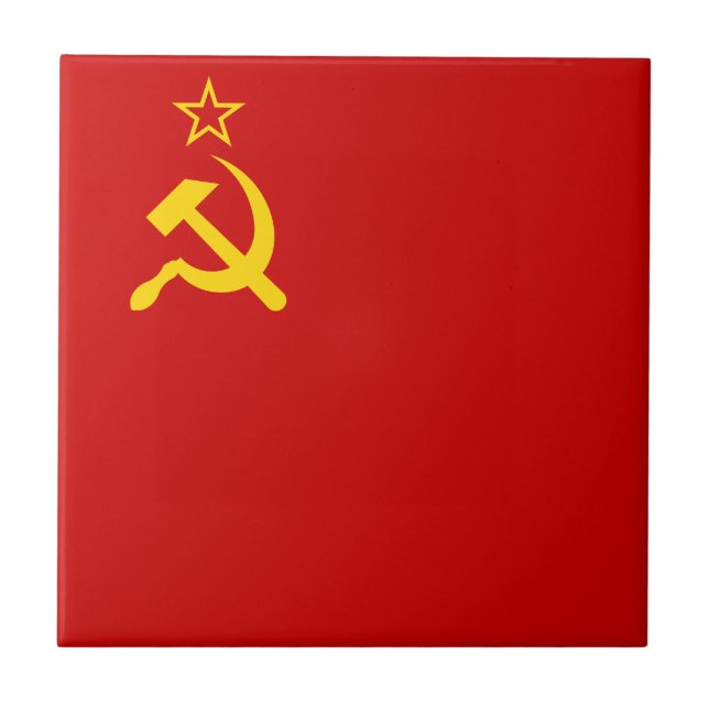 Carreau URSS Union soviétique Faucille et marteau communis (Devant)