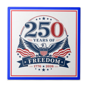 Carreau USA 250 ans de liberté - Design d'aigle patriotiqu