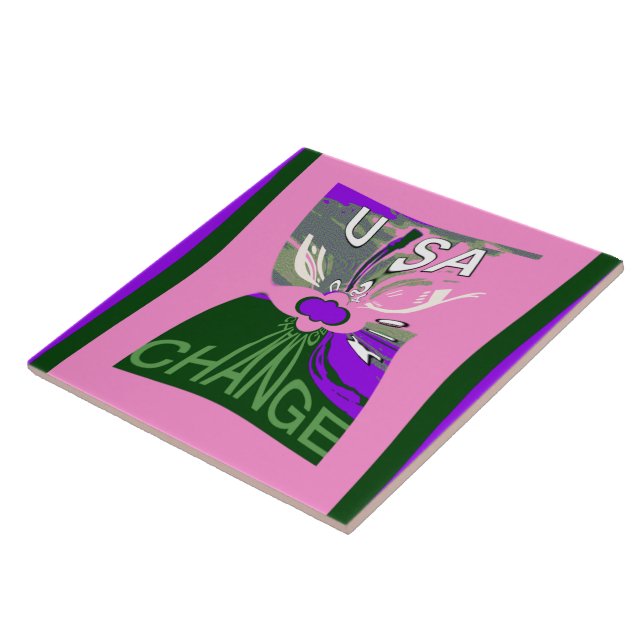 Carreau USA Change Art Print (Côté)