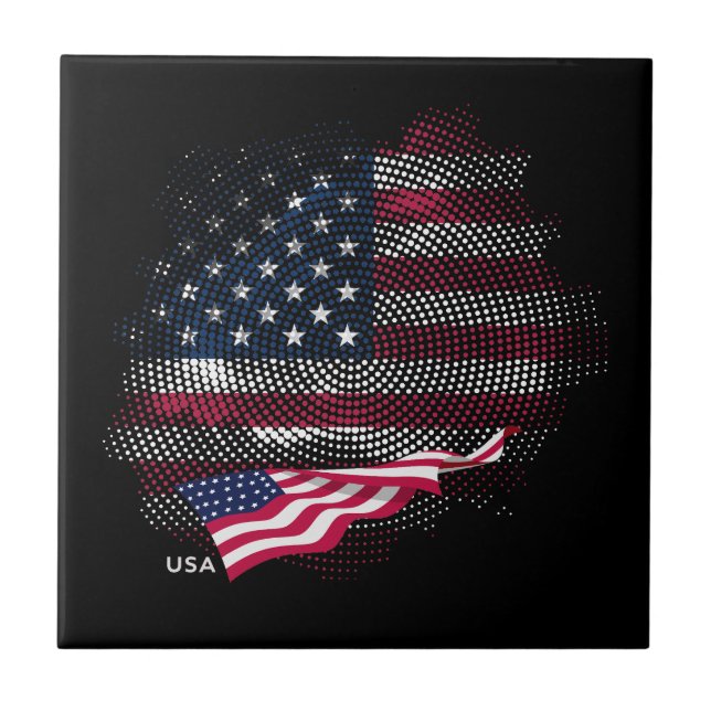 Carreau USA flag (Devant)