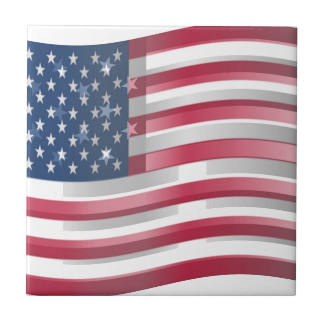 Carreau USA Unites : Stripes & Stars en Gras Design (Devant)