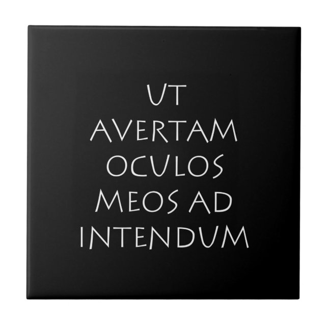 Carreau Ut avertam oculos meds ad intendum (Devant)