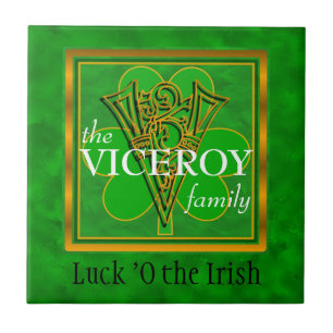 Carreau V "La chance de l'irlandais" Famille Custom Monogr