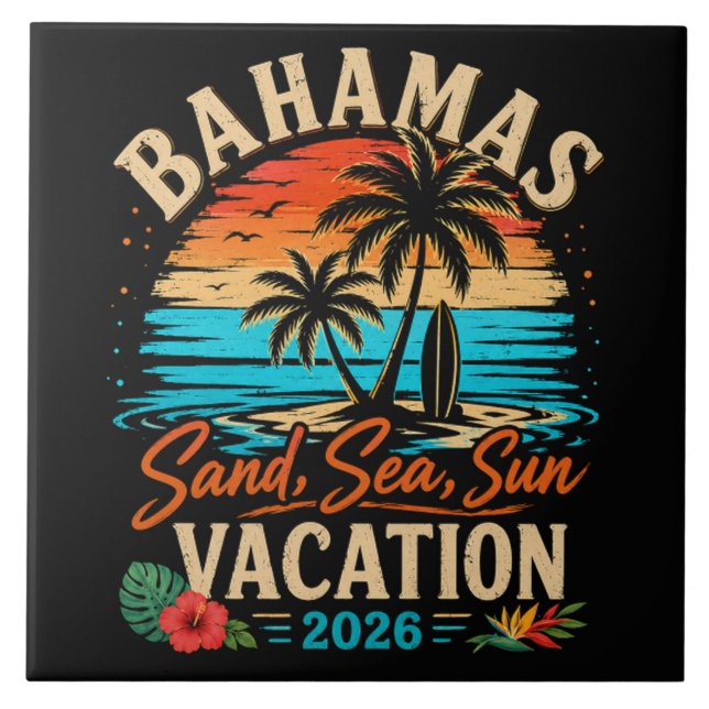 Carreau Vacances Bahamas Sable Mer Soleil 2026 (Devant)