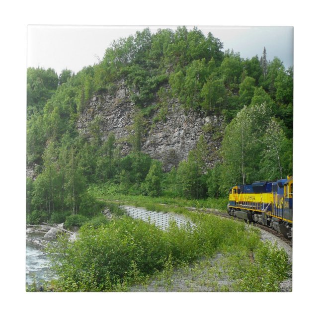 Carreau Vacances en train Denali Express Alaska Photograph (Devant)