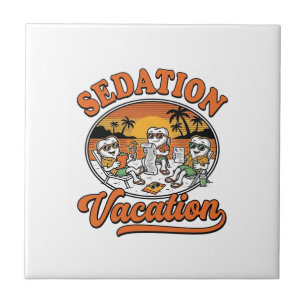 Carreau Vacances sous sédation Design de T-shirt humoristi