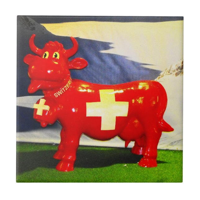 Carreau vache suisse rouge (Devant)