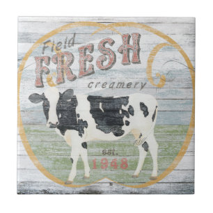 Carreau Vache vintage de crème fraîche