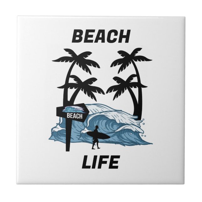 Carreau Vague d'eau amusante (Devant)