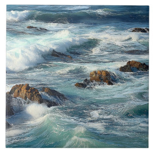 Carreau Vagues de l'océan Pacifique