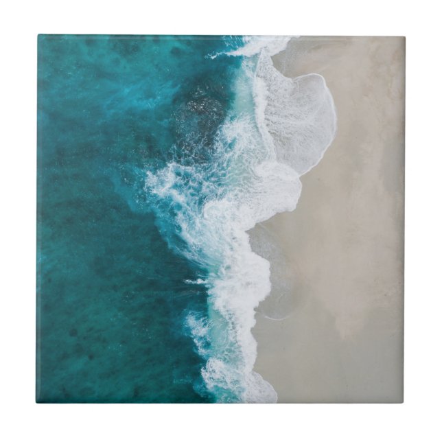 Carreau Vagues de mer - Rivage des Maldives (Devant)