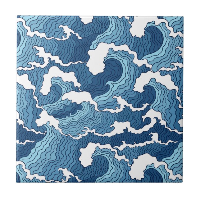 Carreau Vagues de résumé (Devant)