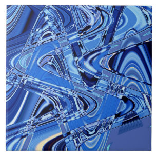 Carreau vagues de routes en bleu