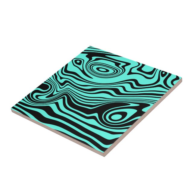 Carreau Vagues en céramique Turquoise - Choisir les couleu (Côté)