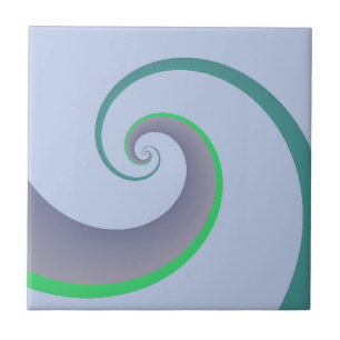 Carreau Vagues modernes bleues et vertes