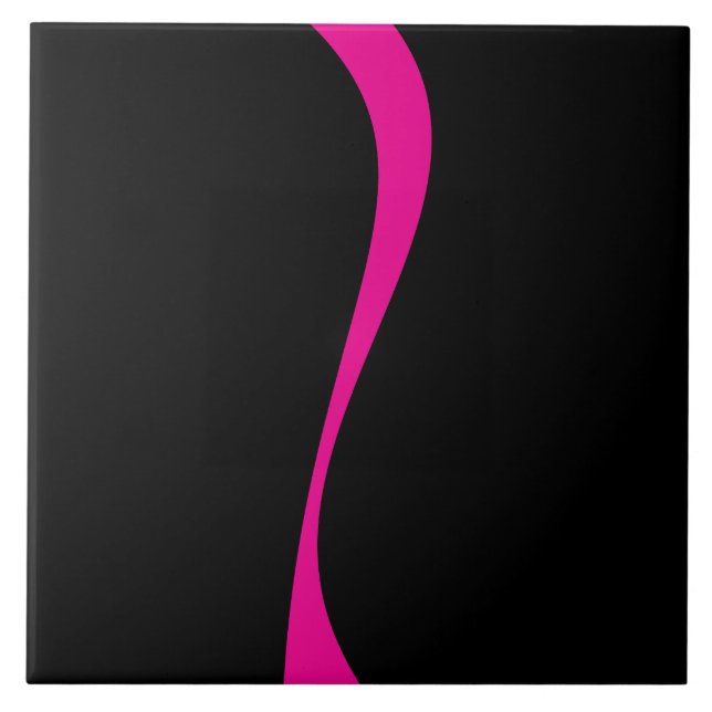 Carreau Vagues simples 2 en Magenta et noir (Devant)