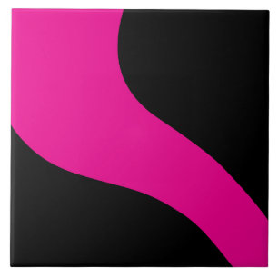 Carreau Vagues simples en Magenta et noir
