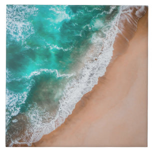 Carreau Vagues sur la plage de sable