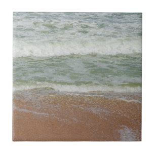 Carreau Vagues sur la plage Image tropicale