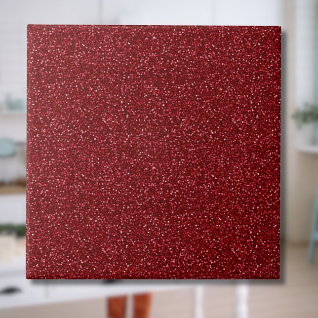 Carreau Valentine Classique Pailleté Rouge Tendance (Créateur téléchargé)