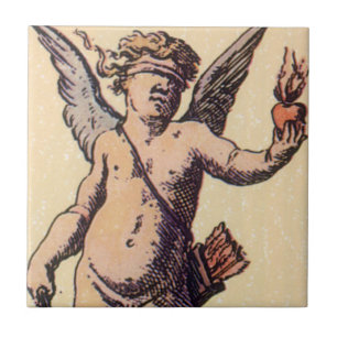 Carreau Valentines Cupid avec les yeux bandés, Carte de Ta