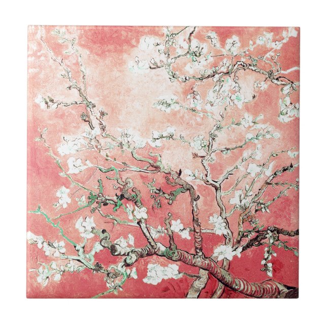 Carreau Van Gogh Almond Blossoms Peach (Devant)