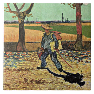 Carreau Van Gogh : Autoportrait sur la route de Tarascon