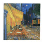 Carreau Van Gogh Célèbre peinture Café Terrasse en soirée<br><div class="desc">Van Gogh Café Terrasse en céramique de nuit</div>
