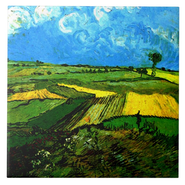 Carreau Van Gogh - Champs de blé à Auvers, (Devant)