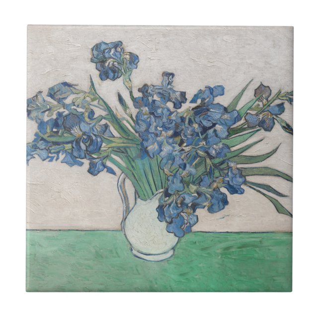 Carreau Van Gogh Iris Vase Peinture Impressionnisme (Devant)