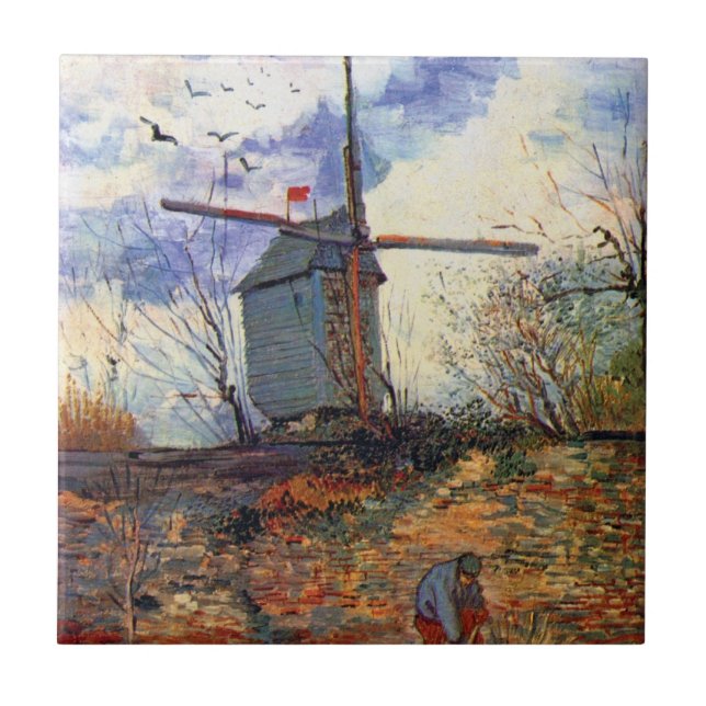 Carreau Van Gogh - Le Moulin de la Galette Moulin à vent (Devant)