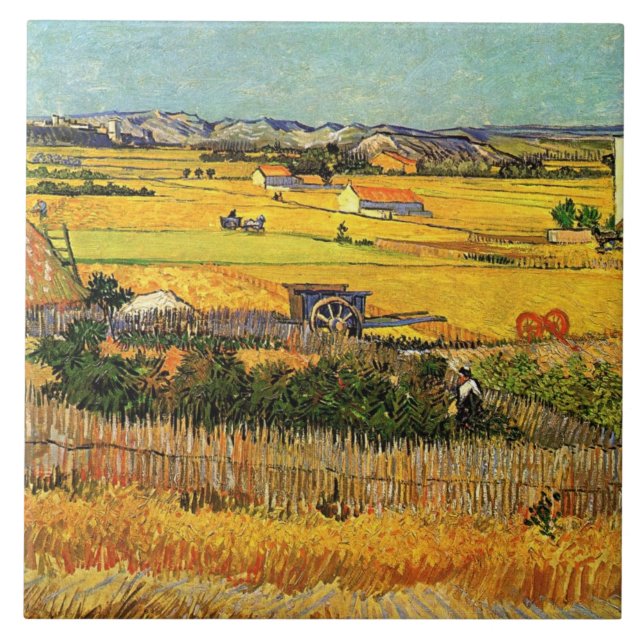 Carreau Van Gogh - Récolte à La Crau, (Devant)