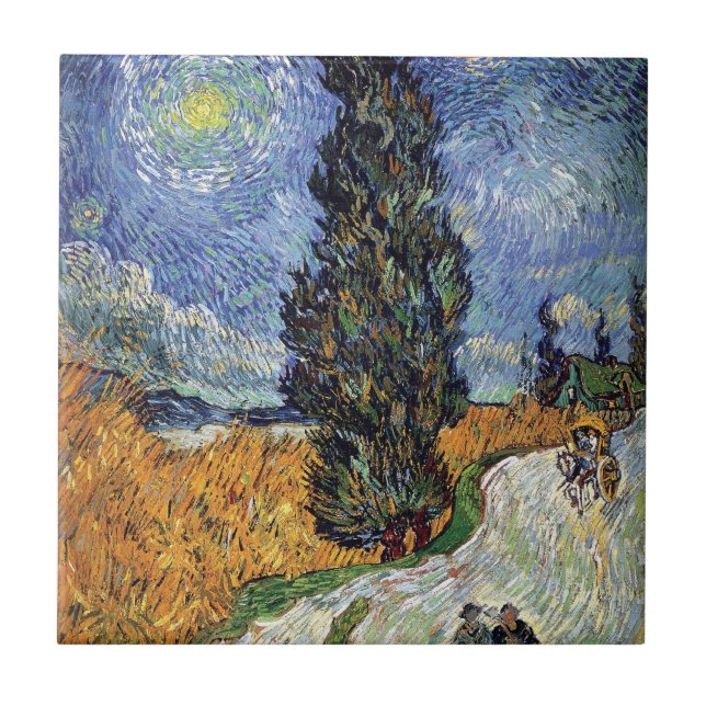 Carreau Van Gogh - Route aux cyprès (Devant)