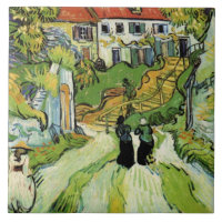 Van Gogh - Rue du village et marches à Auvers
