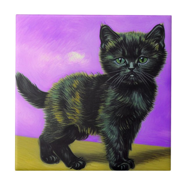 Carreau Van Gogh Style Cat (Devant)