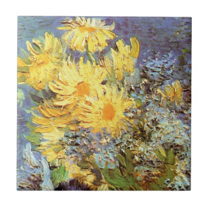 Carreau Van Gogh - Vase avec lilas, marguerites et anémone