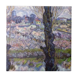Carreau Van Gogh Vue Arles Jardin Fleuri