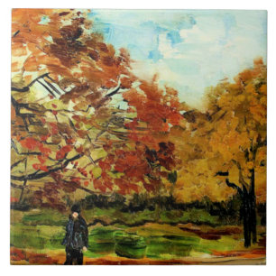 Carreau Van Gogh - Vue d'un parc à Paris